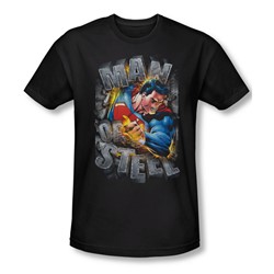 Superman - Mens Ripping Steel T-Shirt In Black