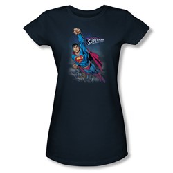 Superman - Womens Twilight Flight T-Shirt In Navy