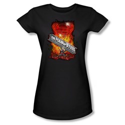 Superman - Womens Steel Girder T-Shirt In Black