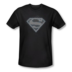 Superman - Mens Checkerboard T-Shirt In Black