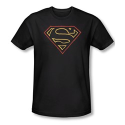 Superman - Mens Colored Shield T-Shirt In Black