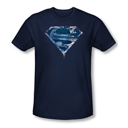 Superman - Mens Water Shield T-Shirt In Navy