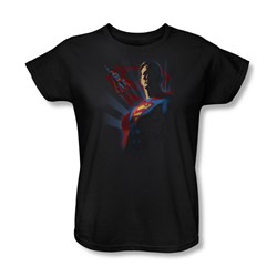 Superman - Womens Super Deco T-Shirt In Black
