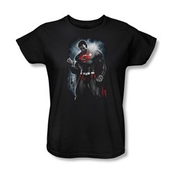 Superman - Womens Light Of The Sun T-Shirt In Black
