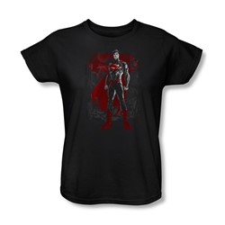 Superman - Womens Aftermath T-Shirt In Black