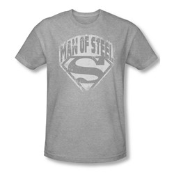Superman - Mens Man Of Steel Shield T-Shirt In Heather
