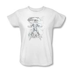 Superman - Womens Super Sketch T-Shirt In White