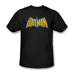 Dc Comics - Mens Batman Neon Distress Logo T-Shirt In Black