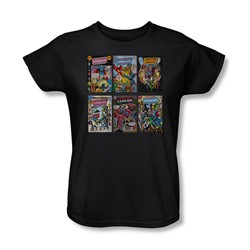 Dc Comics - Womens Dco Covers T-Shirt In Black