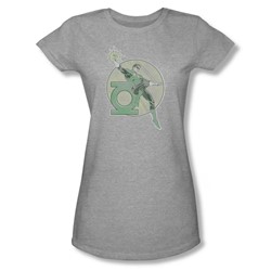 Dc Comics - Womens Retro Lantern Iron On T-Shirt In Heather