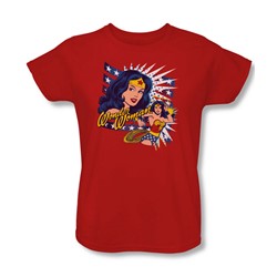 Dc Comics - Womens Pop Art Wonder T-Shirt In Red