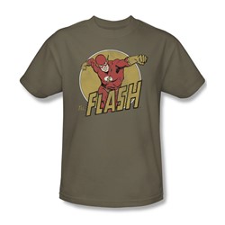 Dc Comics - Mens Flashy T-Shirt In Safari Green