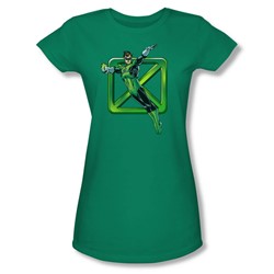 Dc Comics - Womens Green Cross T-Shirt In Kelly Green