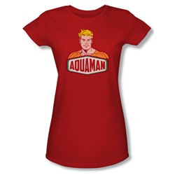 Dc Comics - Womens Aquaman Sign T-Shirt In Red