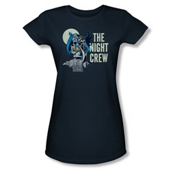 Dc Comics - Womens Night Crew T-Shirt In Navy