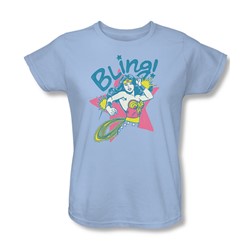 Dc Comics - Womens Bling T-Shirt In Light Blue