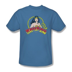Dc Comics - Mens Vintage Woman T-Shirt In Carolina Blue