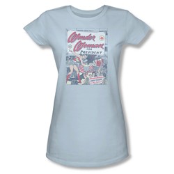 Dc Comics - Womens Ww For President T-Shirt In Light Blue