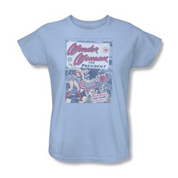 Dc Comics - Womens Ww For President T-Shirt In Light Blue