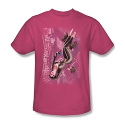 Justice League, The - Mens Catwoman #1 T-Shirt In Hot Pink