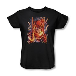Justice League, The - Womens Flash #1 T-Shirt In Black