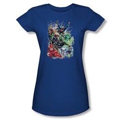 Justice League, The - Womens Justice League #1 T-Shirt In Royal