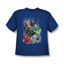 Justice League, The - Big Boys Justice League #1 T-Shirt In Royal