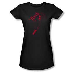 Justice League, The - Womens Flash Darkness T-Shirt In Black