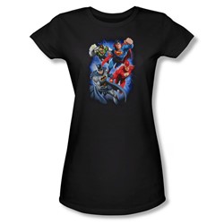 Justice League, The - Womens Storm Makers T-Shirt In Black