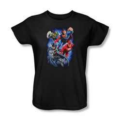 Justice League, The - Womens Storm Makers T-Shirt In Black