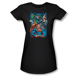 Justice League, The - Womens Justice Is Served T-Shirt In Black