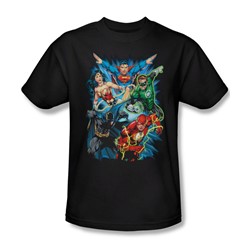 Justice League, The - Mens Jl Assemble T-Shirt In Black