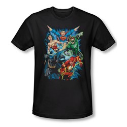 Justice League, The - Mens Jl Assemble T-Shirt In Black