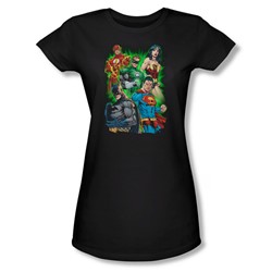 Justice League, The - Womens Will Power T-Shirt In Black