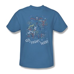 Justice League, The - Mens Go Fight Win T-Shirt In Carolina Blue