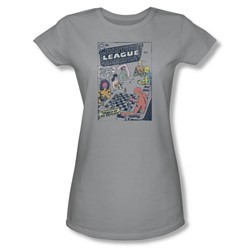 Justice League, The - Womens World Of No Return T-Shirt In Silver