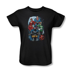 Justice League, The - Womens The Four T-Shirt In Black