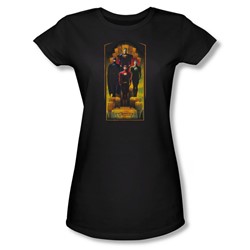 Justice League, The - Womens Deco T-Shirt In Black