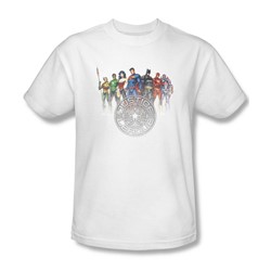Justice League, The - Mens Circle Crest T-Shirt In White