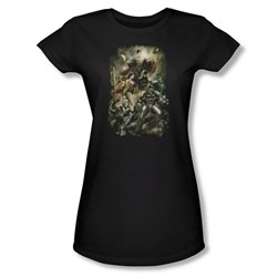 Justice League, The - Womens Aftermath T-Shirt In Black