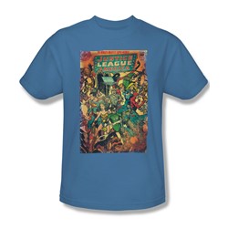 Justice League, The - Mens No 212 Vintage T-Shirt In Carolina Blue