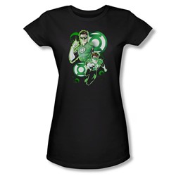 Justice League, The - Womens Gl In Action T-Shirt In Black