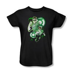 Justice League, The - Womens Gl In Action T-Shirt In Black