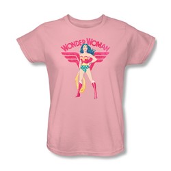 Justice League, The - Womens Ww Sparkle T-Shirt In Pink