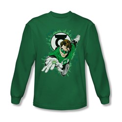 Green Lantern - Mens Ring First Long Sleeve Shirt In Kelly Green