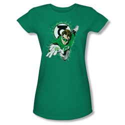 Green Lantern - Womens Ring First T-Shirt In Kelly Green
