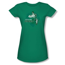 Green Lantern - Womens Easy Being Green T-Shirt In Kelly Green