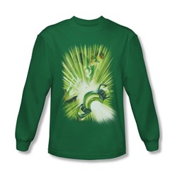 Green Lantern - Mens Lantern'S Light Long Sleeve Shirt In Kelly Green