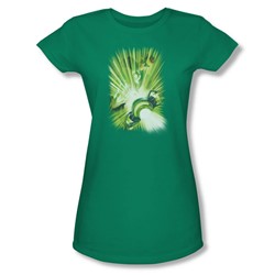 Green Lantern - Womens Lantern'S Light T-Shirt In Kelly Green