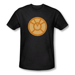 Green Lantern - Mens Orange Symbol T-Shirt In Black